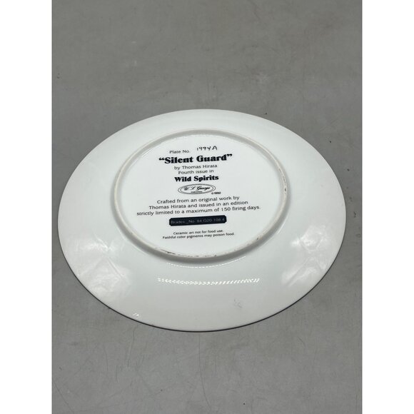 bradex collector plate silent guard 1992 by Hirata 1994A wild spirits 8" READ - Picture 4 of 4